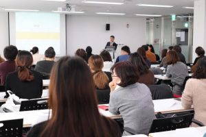 An instructor delivering a lecture